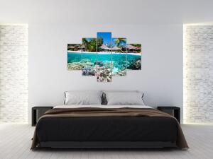 Tengerpart a trópusi szigeten képe (150x105 cm)