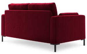 Vörös bársony kétüléses kanapé MICADONI JADE 158 cm
