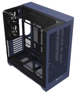Thermaltake View 390 Air Future Dusk Számítógép ház Sötétkék Porszűrő, Beépített világítás, 2 előre telepített hűtő