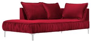 Piros bársony fotel MICADONI JARDANITE 213 cm, bal