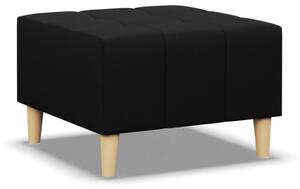 Oslo puff, fonott, 70x70, fekete
