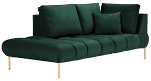 Zöld bársony fotel MICADONI MALVIN 216 cm, bal