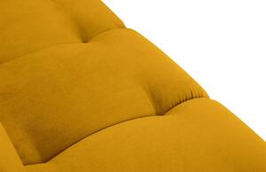 Sárga bársony fotel MICADONI MALVIN 216 cm, bal