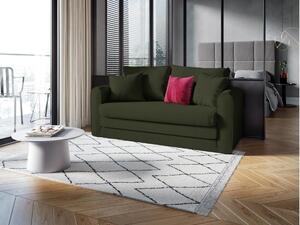 Zöld szövet kétszemélyes kanapéágy MICADONI LIDO 158 cm