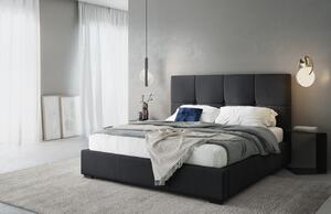 Sötétszürke bársony ágy MICADONI SAGE 160 x 200 cm
