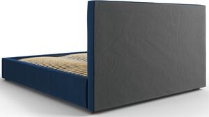 MICADONI SERI királykék bársony ágy 140 x 200 cm