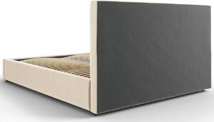 Bézs bársony ágy MICADONI SERI 180 x 200 cm