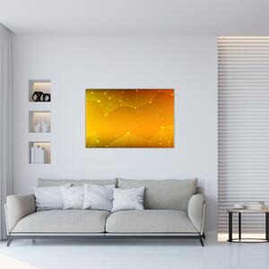 Absztrakt sárga kép (90x60 cm)