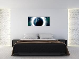 Egy besugárzott bolygó képe (120x50 cm)