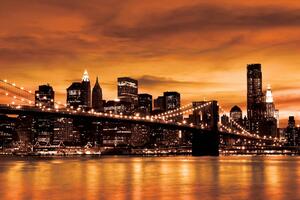 Fotótapéta - New York Brooklyn Bridge City (152,5x104 cm)