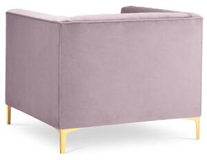 MICADONI ANNITE világos rózsaszín bársony fotel arany alappal