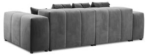 Szürke bársony moduláris háromüléses kanapé MICADONI MARGO 340 cm