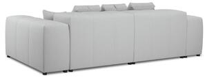 Világosszürke szövet moduláris háromüléses kanapé MICADONI MARGO 340 cm