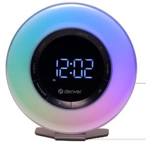 Denver CRL-342 FM rádiós ébresztőóra ébresztőfénnyel és természet hangokkal fehér