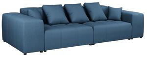 Kék szövet moduláris háromüléses kanapé MICADONI MARGO 340 cm