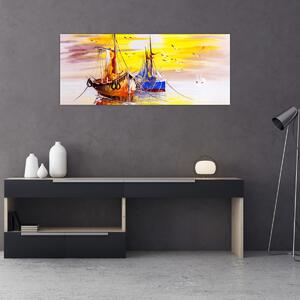 Kép - A csónak festménye (120x50 cm)