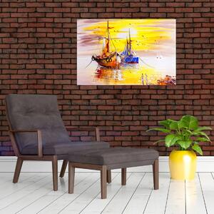 Kép - A csónak festménye (90x60 cm)