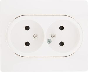 Dupla fali aljzat 2x2P+F Legrand Niloe fehér 764541