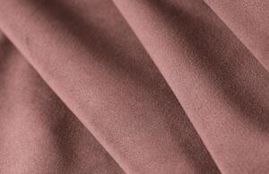 MICADONI MAMAIA rózsaszín bársony hatszemélyes U alakú sarokkanapé 383 cm fekete talppal
