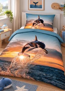 3d ágyneműhuzat Orca 140x200 cm