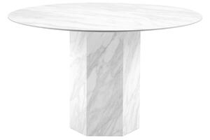 Fehér márvány étkezőasztal Micadoni Sahara 120 cm