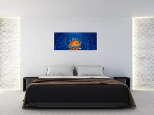 Kép - narancs a vízben (120x50 cm)