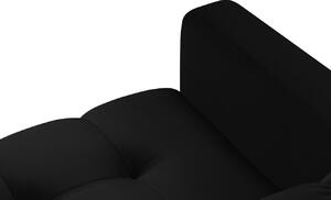 MICADONI Mamaia fekete bársony fotel fekete talppal