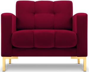 MICADONI Mamaia vörös bársony fotel arany alappal