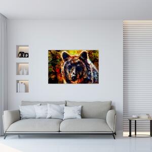 Kép - Medve, festmény (90x60 cm)