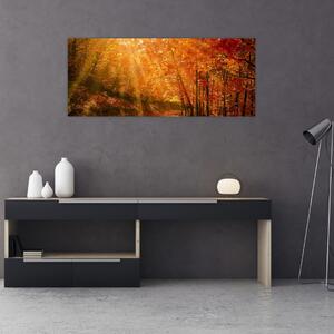 Őszi erdő képe (120x50 cm)