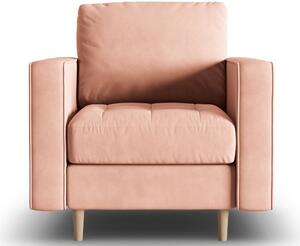 MICADONI Gobi rózsaszín bársony fotel