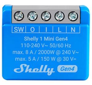 Shelly 1 Mini Gen4 Vezeték nélküli kapcsoló