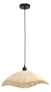 Krémszínű mennyezeti lámpa rattan búrával ø 50 cm Cora – Geese