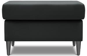 MICADONI Moghan sötétszürke bársony lábzsámoly 70 x 70 cm fekete talppal