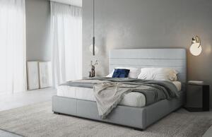Szürke szövet ágy MICADONI Aranda 160 x 200 cm
