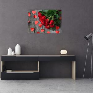 Kép - csokor rózsa (70x50 cm)