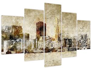 Kép - Művészileg renderelt város (150x105 cm)
