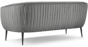 Szürke bársony kétüléses kanapé MICADONI Moss 179 cm