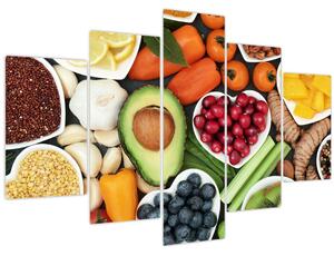 Kép - Egészséges ételek (150x105 cm)