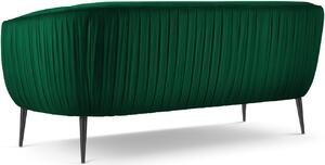 Palackzöld bársony kétüléses kanapé MICADONI Moss 179 cm