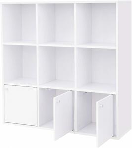 Könyvespolc 97,5 x 30 x 97,5 cm - fehér