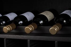 Fekete tölgyfa bortartó szekrény, palackok száma 20, 89x181 cm Travis – Zuiver