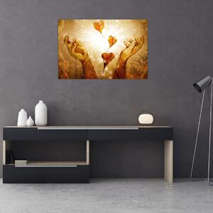 Kép - Szeretettel teli kezek festménye (90x60 cm)