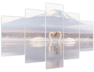 Kép - Szerelmes hattyúk (150x105 cm)