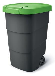 Prosperplast Wheeler 90 l szemetes kuka antracit zöld fedéllel