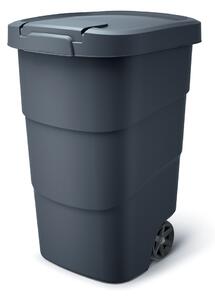 Prosperplast Wheeler 95 l szemetes – antracit színű, fekete fedéllel