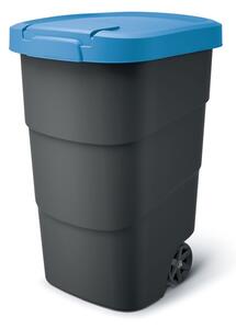 Prosperplast Wheeler 90 l szemetes kuka antracit kék fedéllel