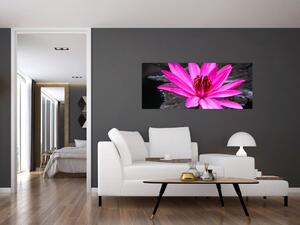 Kép - rózsaszín virág (120x50 cm)