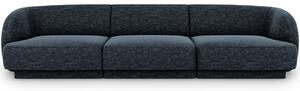 Kék zsenília háromszemélyes kanapé MICADONI Miley 259 cm