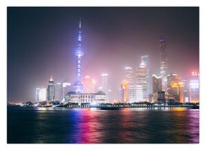 Éjszakai Shanghai képe (70x50 cm)